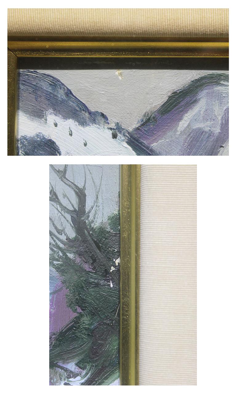 塗師祥一郎【山麓の里】 油彩 0号