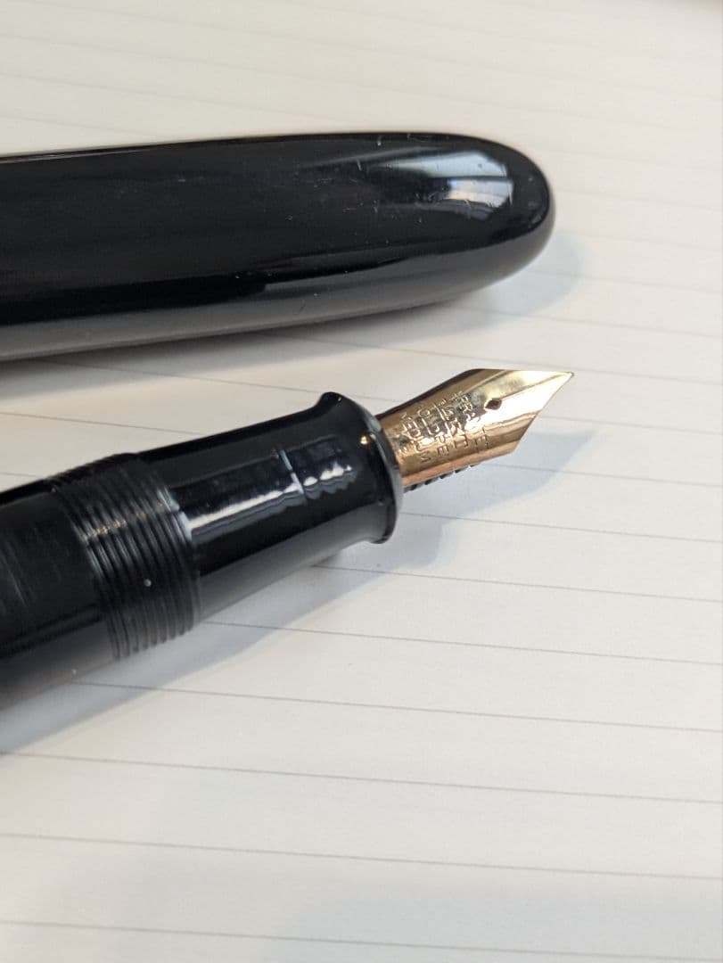 ワランテッド WARRANTED 14KT インク止め エボナイト 漆 万年筆