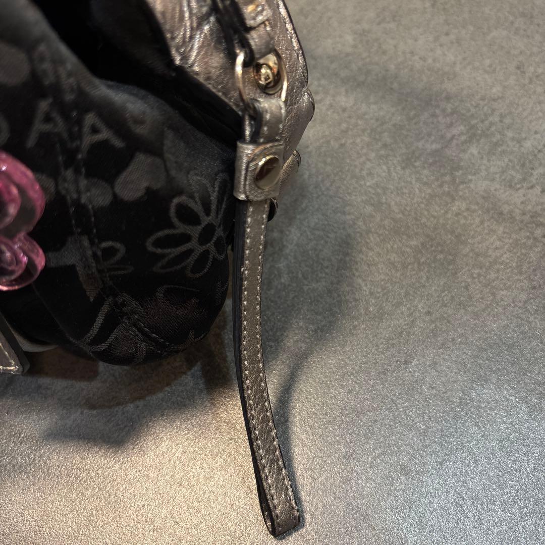 COACH ミニボストンバッグ　チャーム付き