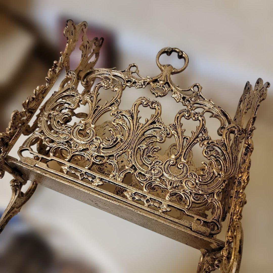 ヴィクトリアンスタイル マガジンラック 物入れ アンティーク仕上げ