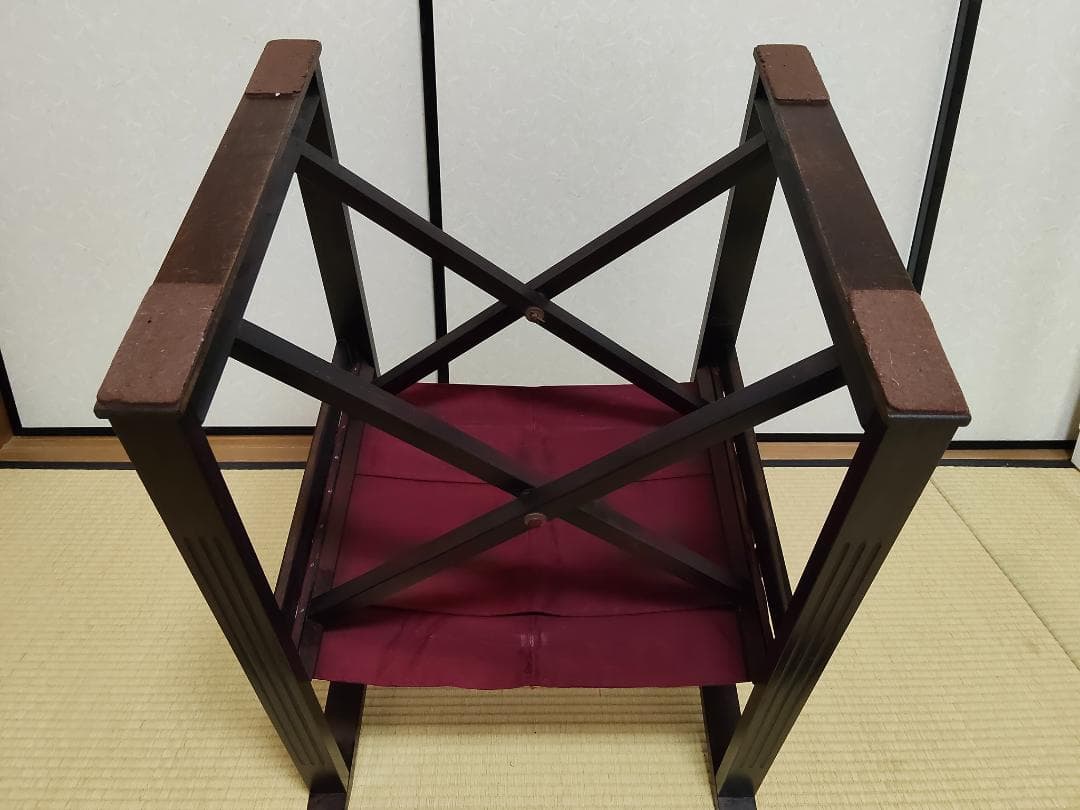 旧日本楽器（ヤマハ）製 昭和初期アンティーク 折り畳み机、椅子セット