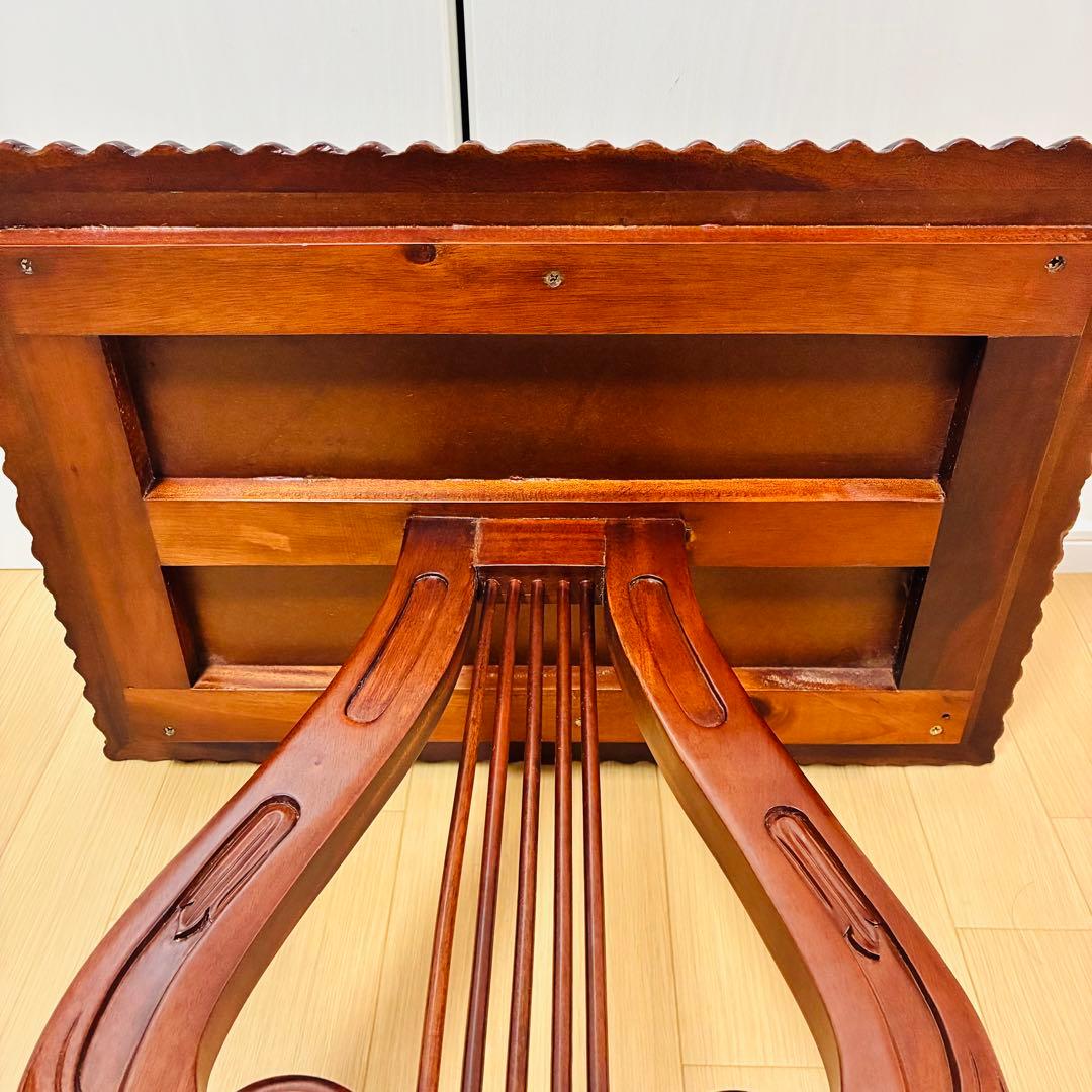 希少】英国 イギリス マホガニー ハープ型 サイドテーブル