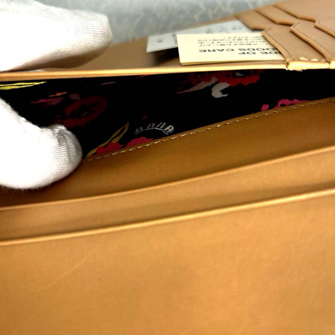 レア☆ANNA SUI アナスイ パスポートケース ゴールド やぎ革 牛革 旅行