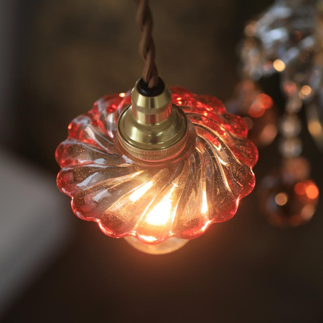 A*フランスアンティーク オールドバカラ ミニシャンデリア/ランプ シェード