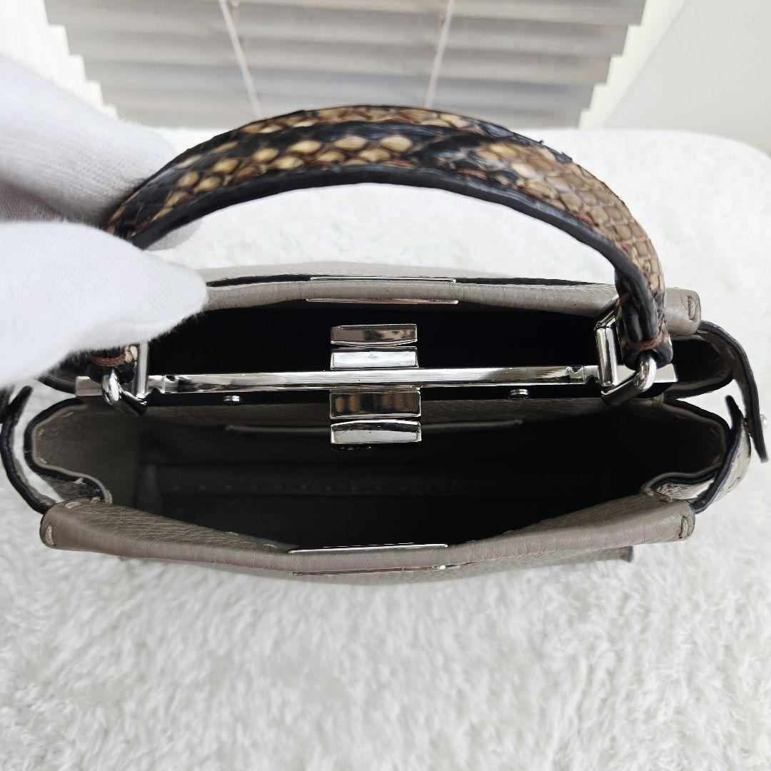 ⭐FENDI⭐ フェンディ ピーカブー ミニ ダブグレー ハンドバッグ