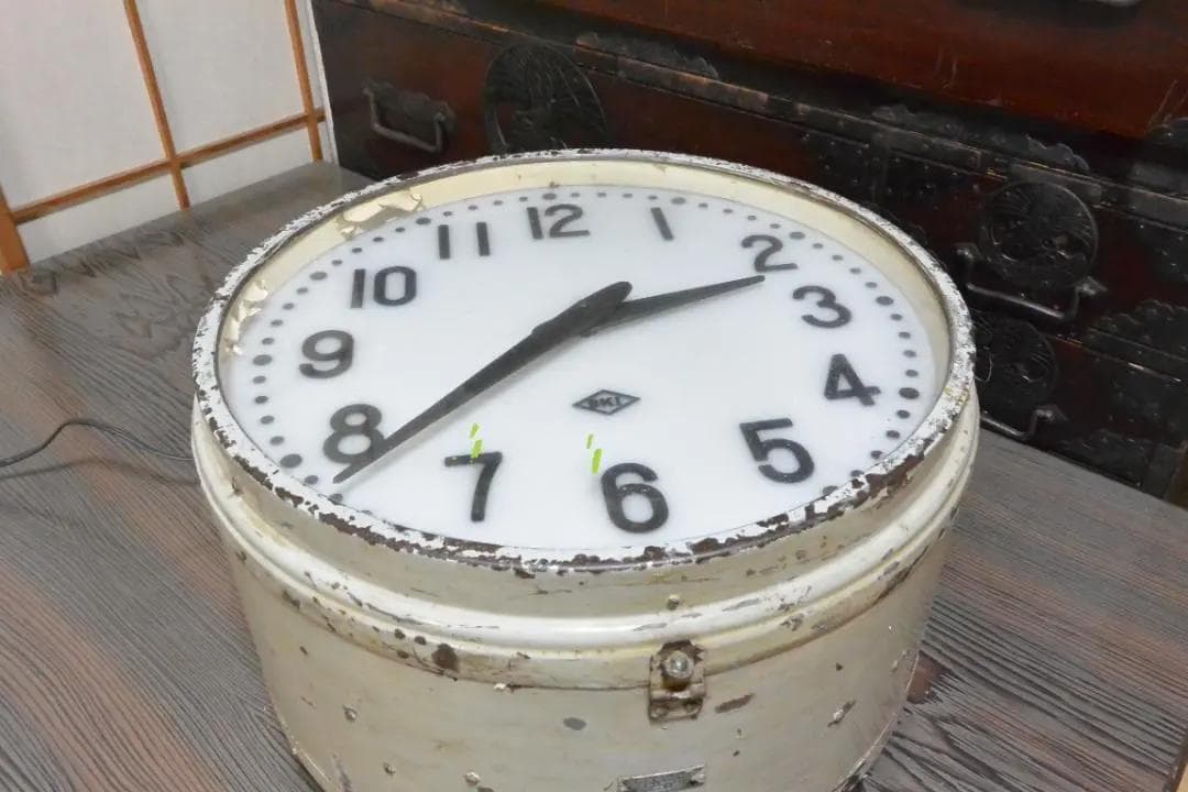 国鉄 駅 ホーム 両面 鉄道時計 引取り６千円引き