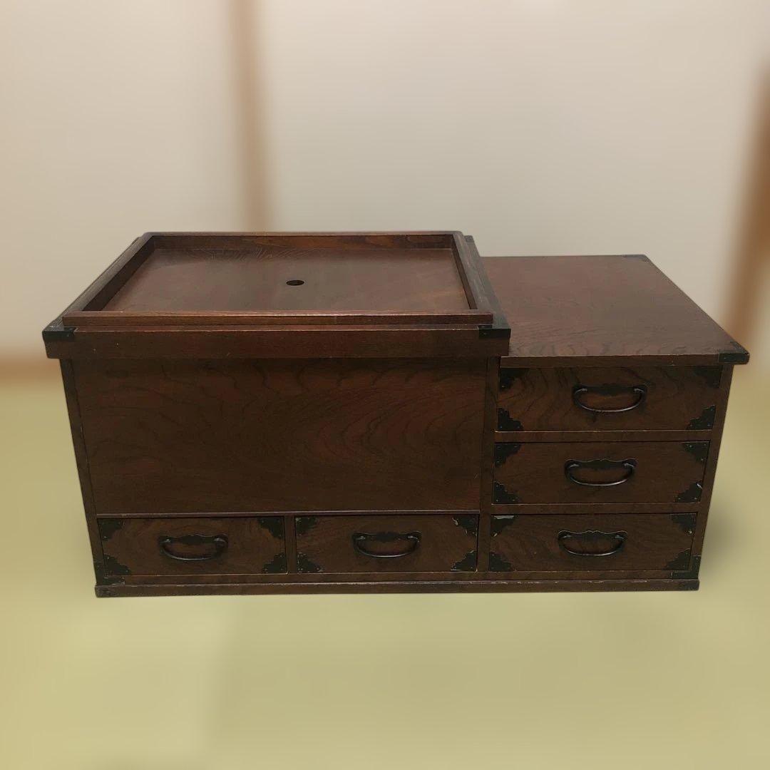 韓国 中国 唐木 螺鈿 象嵌 漆 キャビネット 箪笥 龍のデザイン