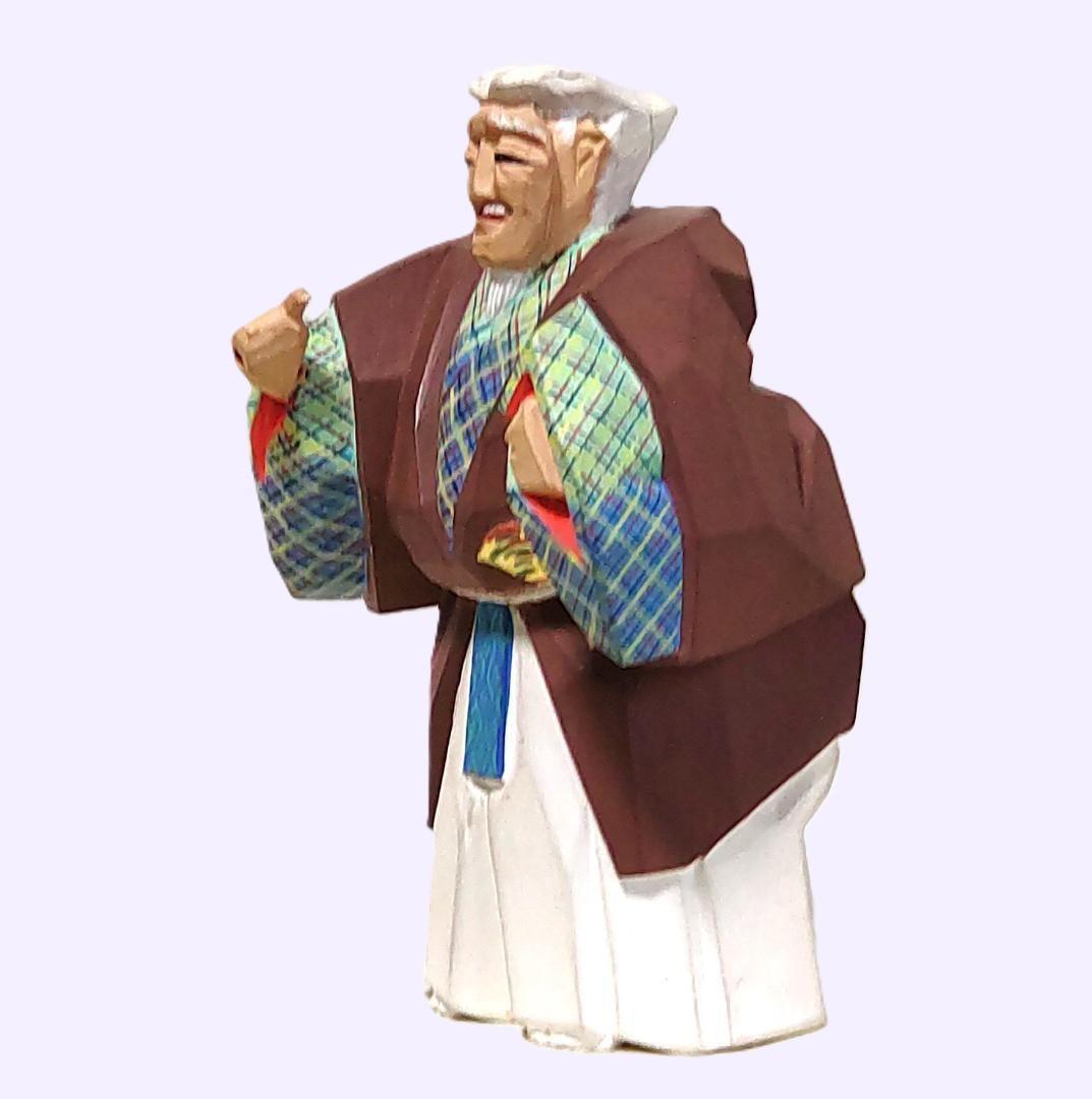 一刀彫 高砂 奈良一刀彫 奈良人形 木嶋良宗 工芸品 置物 共箱 - メルカリ