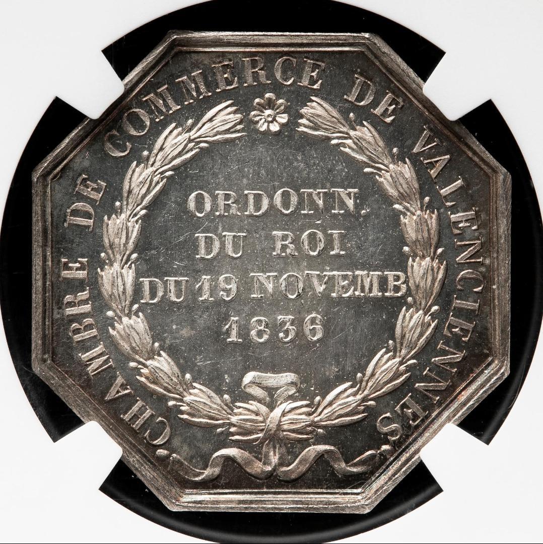 超希少 美トーン NGC-MS64 ルイ・フィリップ 1836 銀貨