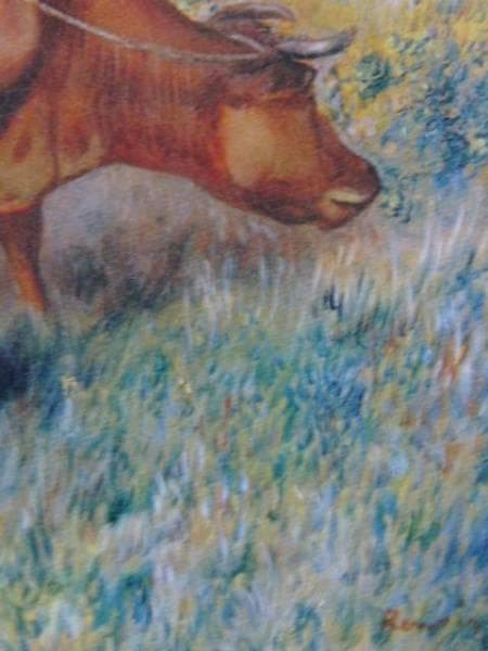ルノワール 、【牛飼いの娘】、希少画集画、新品高級額・額装付、状態良好