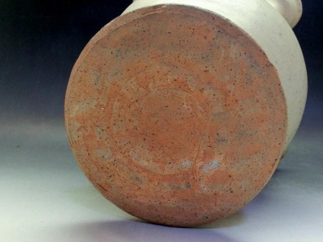壷○唐物白釉珍獣多口瓶 古い花器 花生け 壺 古玩 中国