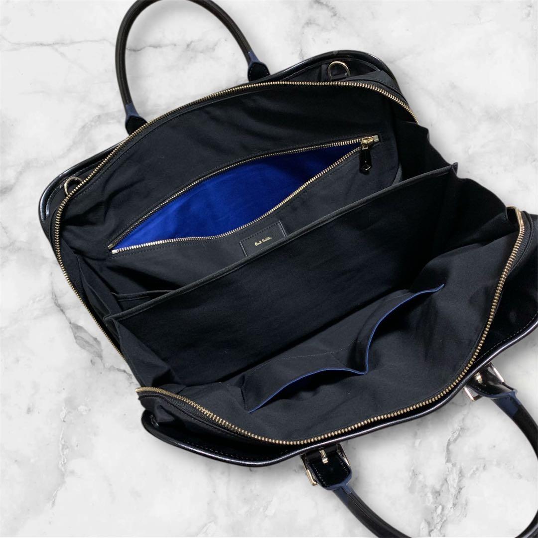 PaulSmithポールスミス★ビジネスバッグ自立型A4可2wayナイロンレザー