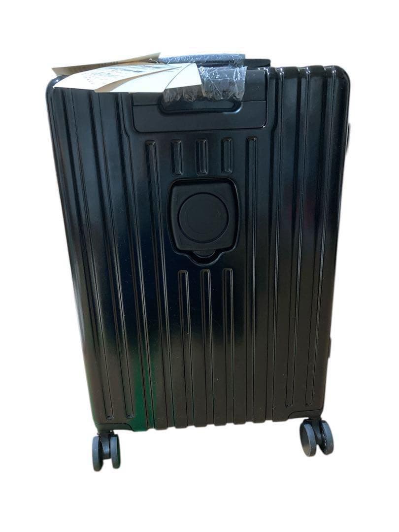 スーツケース 大型 USB カップホルダー 63L ブラック シンプル 旅行