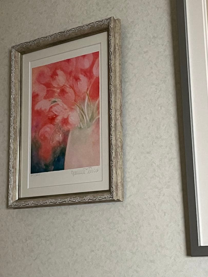 版画 ジニー・キム 直筆サイン 165枚限定ジクレー ホワイト新品額入り