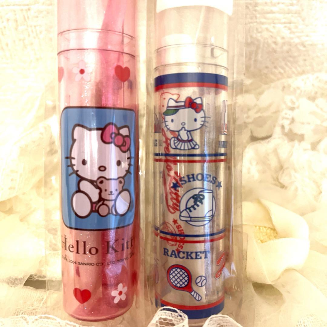レア‼️レトロデザイン‼️キティ歯ブラシセット丸筒2デザインセ