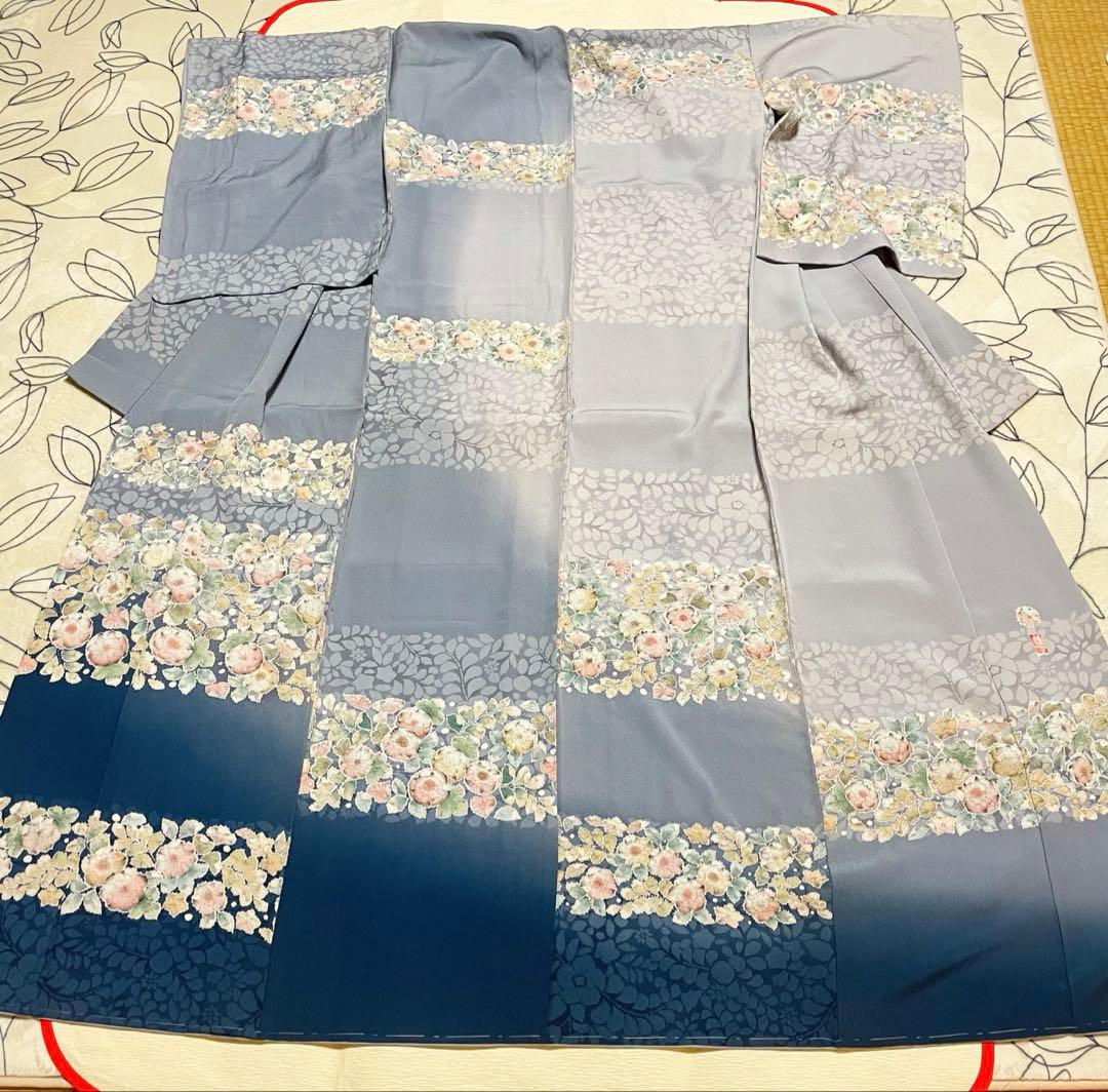 訪問着フルセット 辻ヶ花 作家 落款 正絹 絞り ぼかし 入学式 結婚式