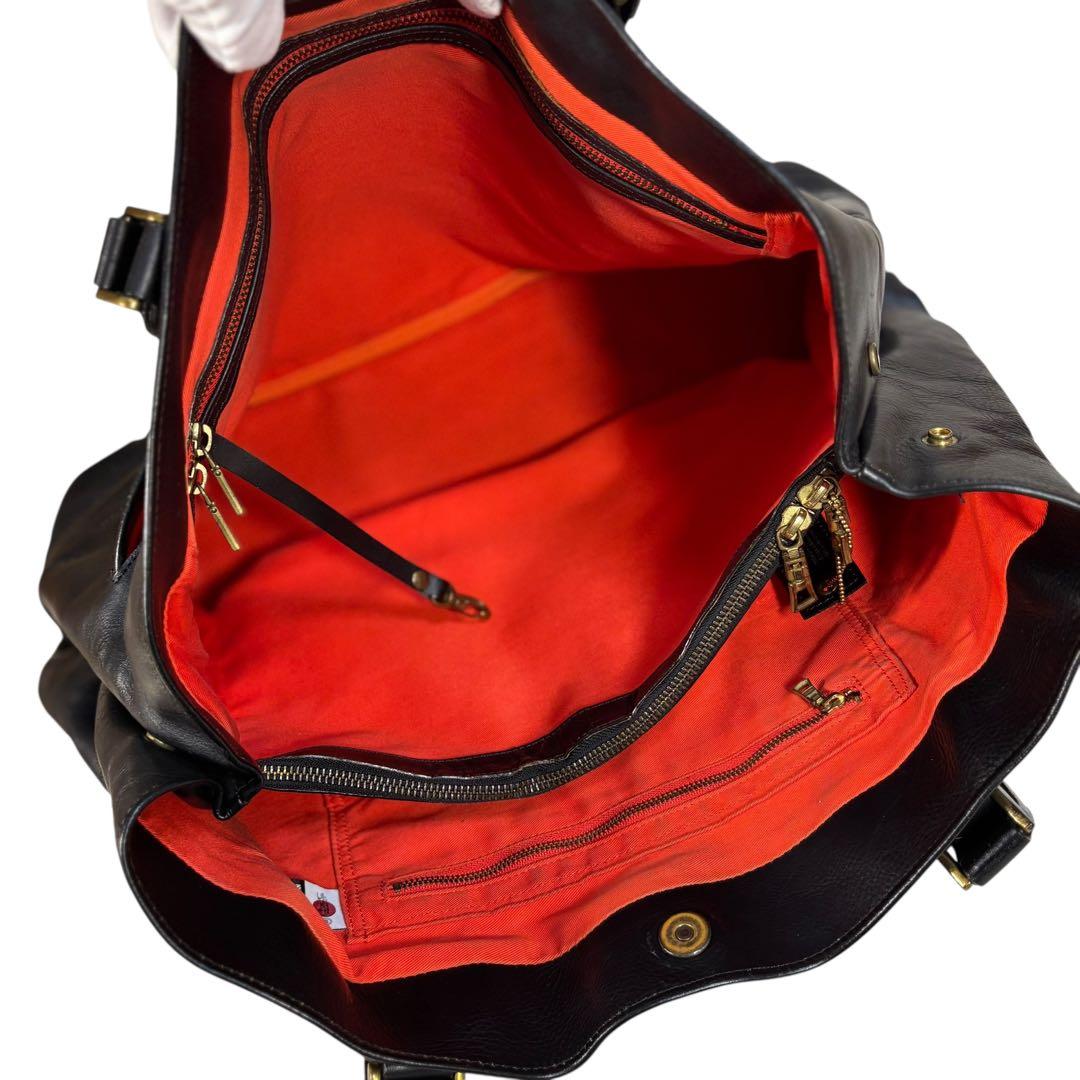 【美品】マスターピース　トートバッグ　レザー　ビジネス　A3可　Gloss