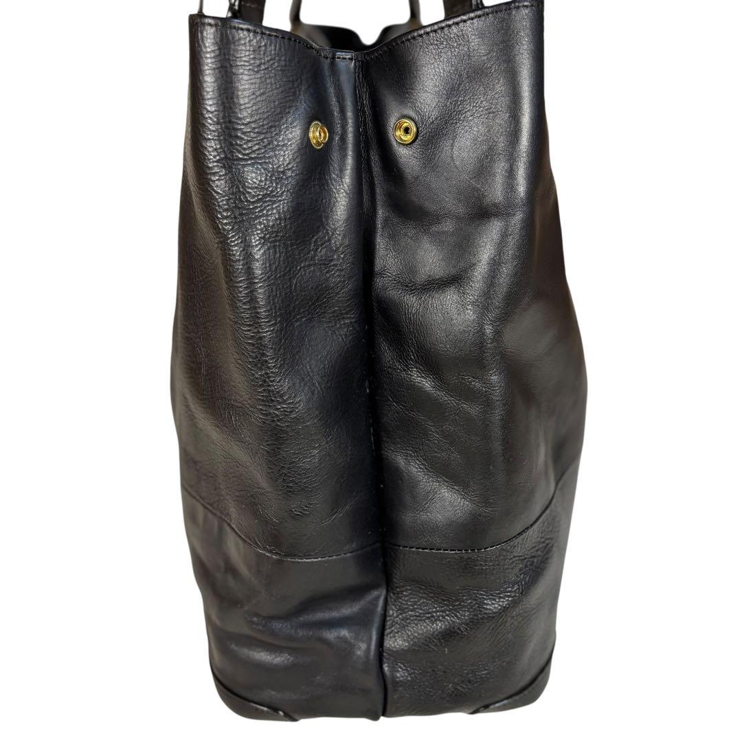 【美品】マスターピース　トートバッグ　レザー　ビジネス　A3可　Gloss