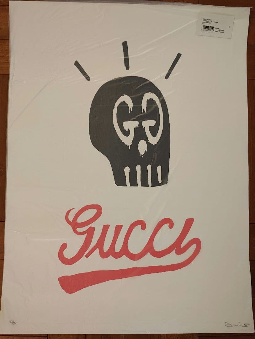 GUCCIGHOST Life is GR8 skull 版画 本物