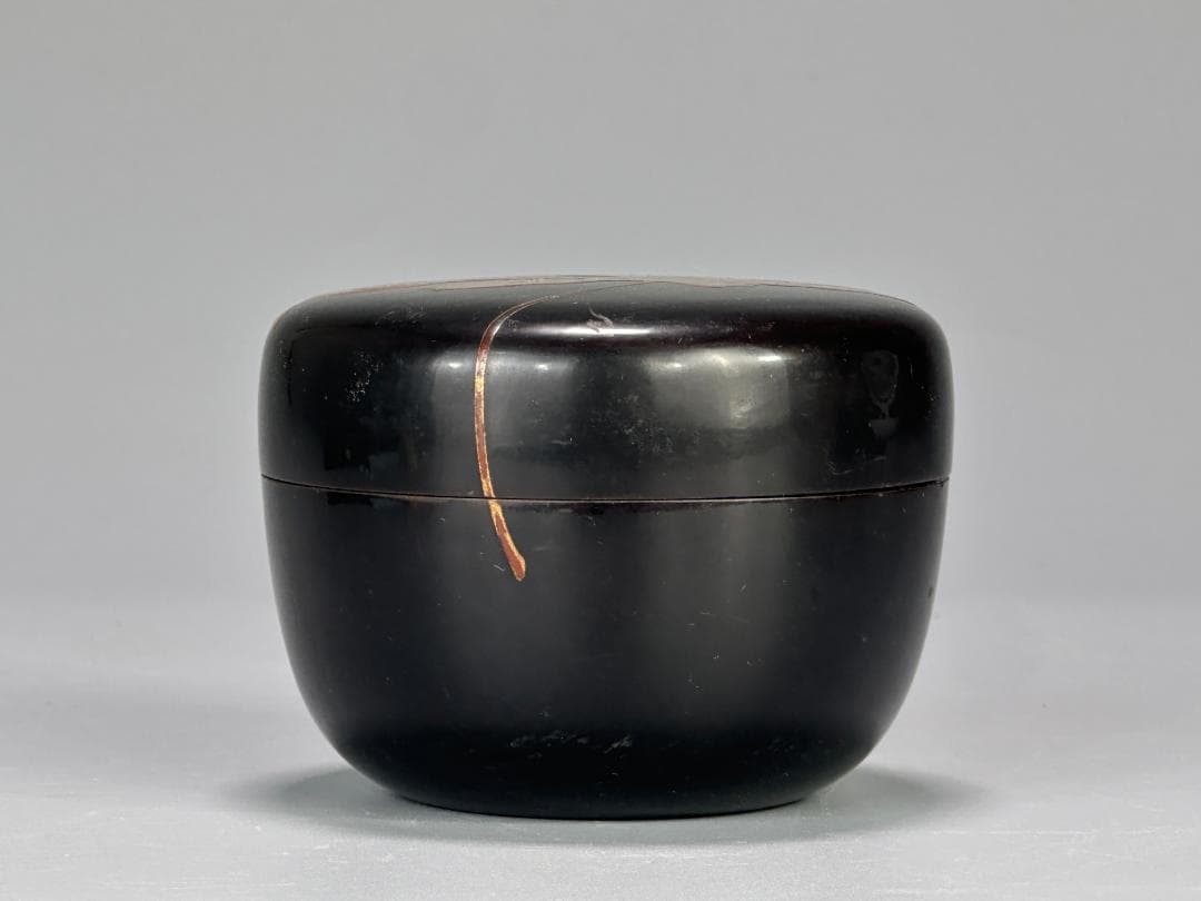 茶道具　棗　時代棗　紅葉文棗　古棗