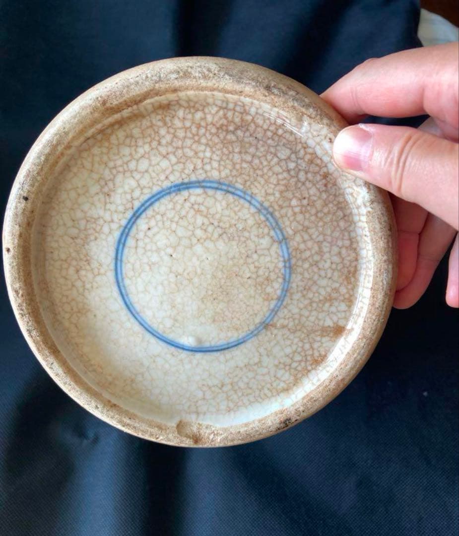 中国古美術 清の時代 哥釉五彩 花鳥文花瓶 高さ30cm