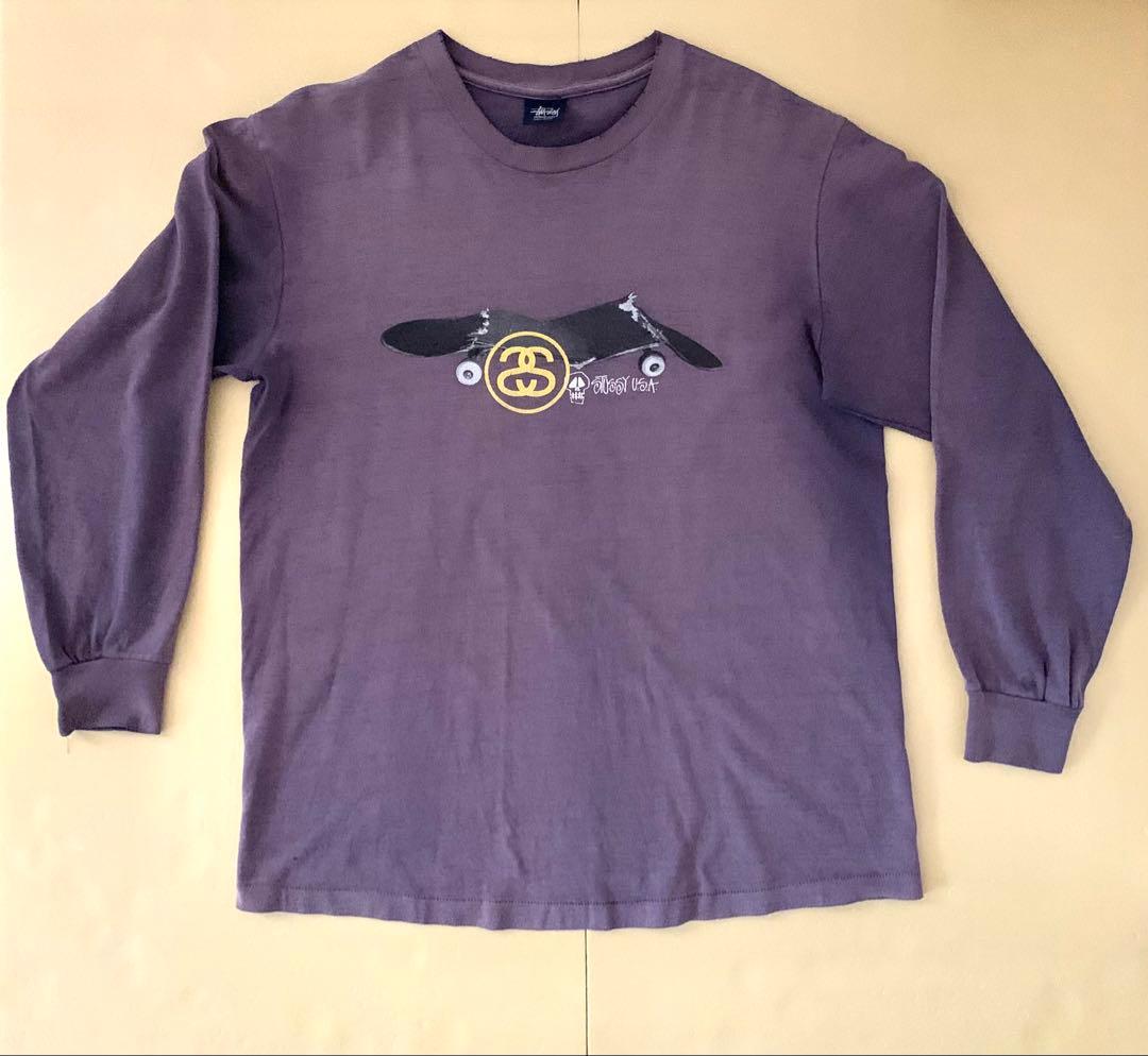 old stussy オールドステューシー ロンT Tシャツ スケボー 紺タグ