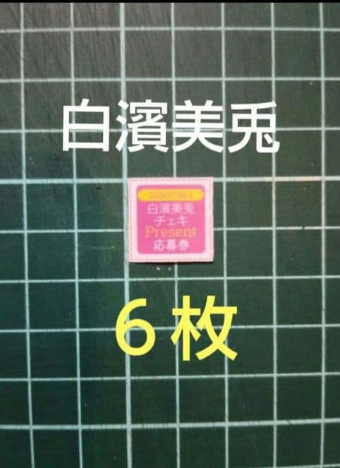 6枚 応募券 白濱美兎 直筆サイン入りチェキ 抽プレ ヤング
