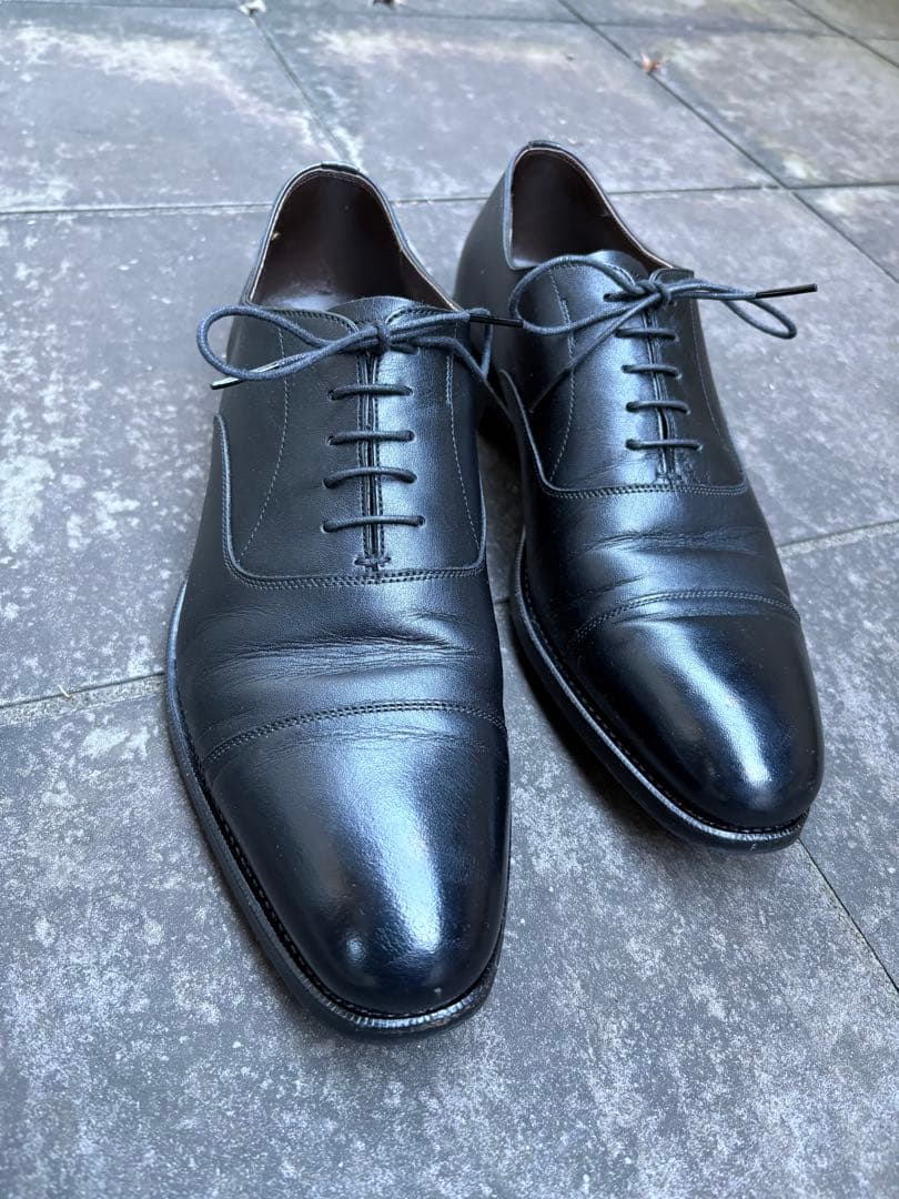 ドレス　ビジネス　シューズ　内羽根　ストレートチップ　撥水　防水　大塚製靴　美品