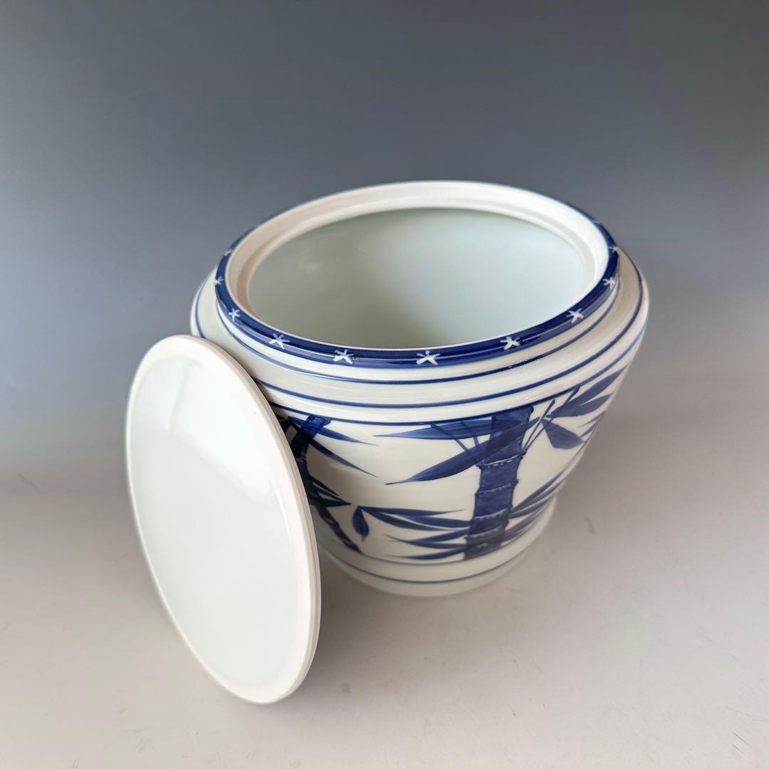 茶道具 染付 竹 水指 蓋赤絵 手塚桃峰 共箱 京焼 茶会 稽古 棚 - メルカリ