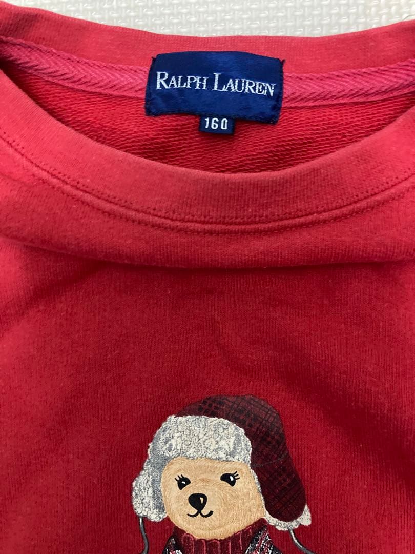 Ralph Lauren ポロベア トレーナー 160 大人S 赤ラルフローレン