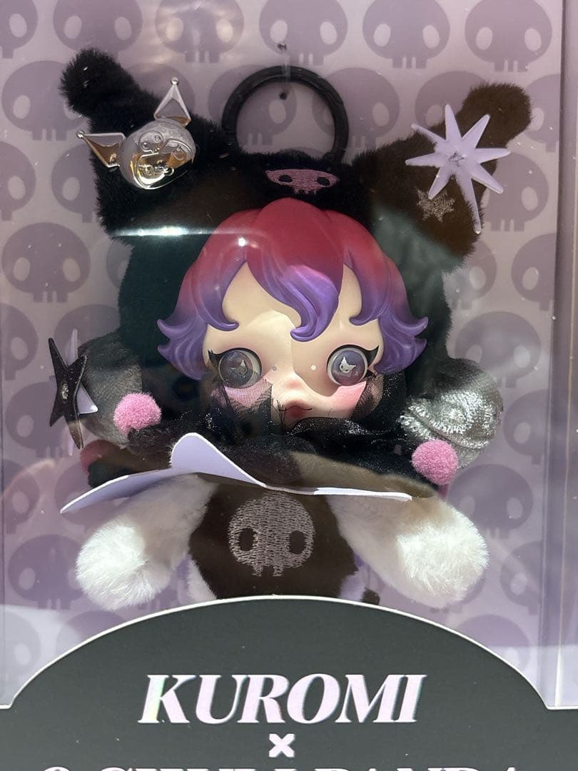 マイメロディー　クロミ　スカルパンダぬいぐるみペンダント