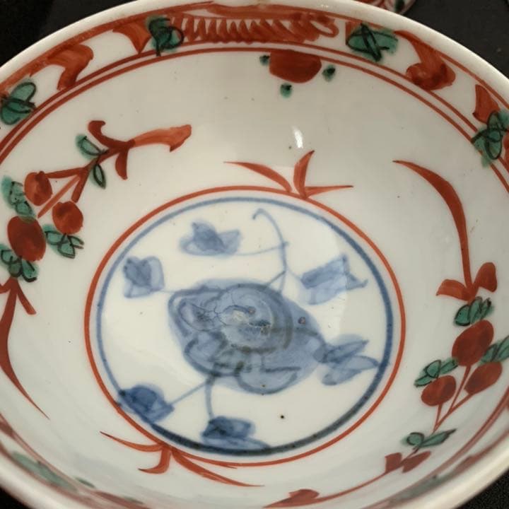 永楽善五郎 呉須赤絵茶碗 四客 12代〜14代頃 茶道具 茶碗