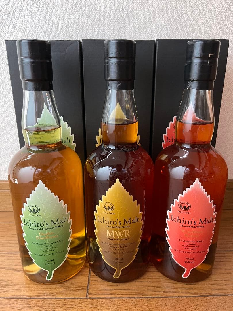 イチローズモルト MWR 秩父リーフシリーズ Malt 新品箱付き3本セット