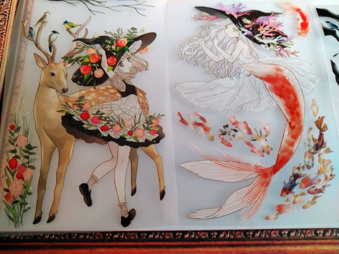 のこり１☆再販☆J30＃魔女吟遊詩(霧面PET)切り売り海外人物マステ女の子