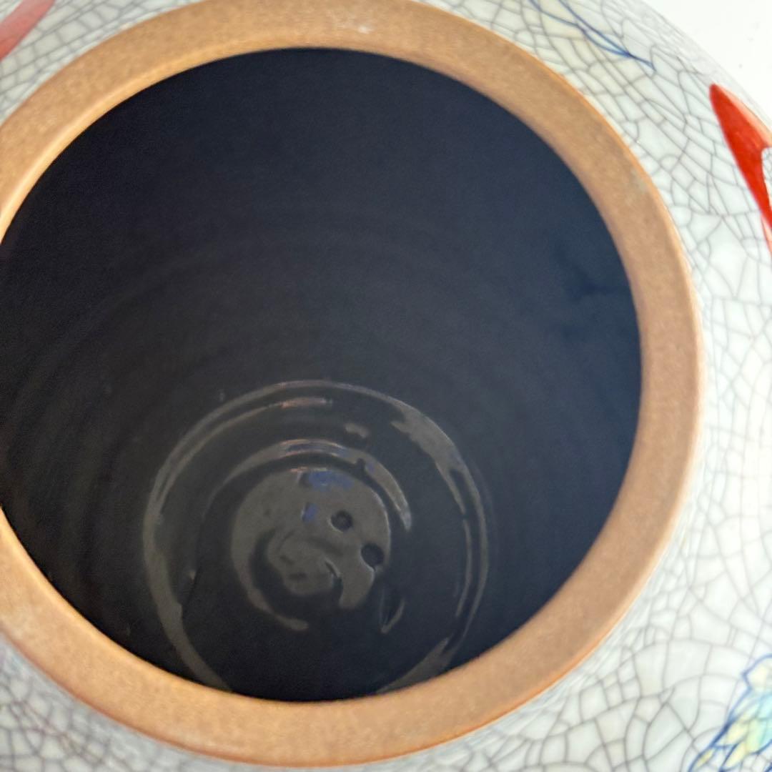 鍋島焼 青山窯 鍋島青山 色鍋島壷 壺 高さ46㎝ 飾り壷