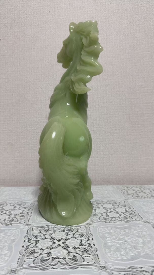 緑色の馬の彫刻 約20cm 緑色の馬の彫刻 約20cm