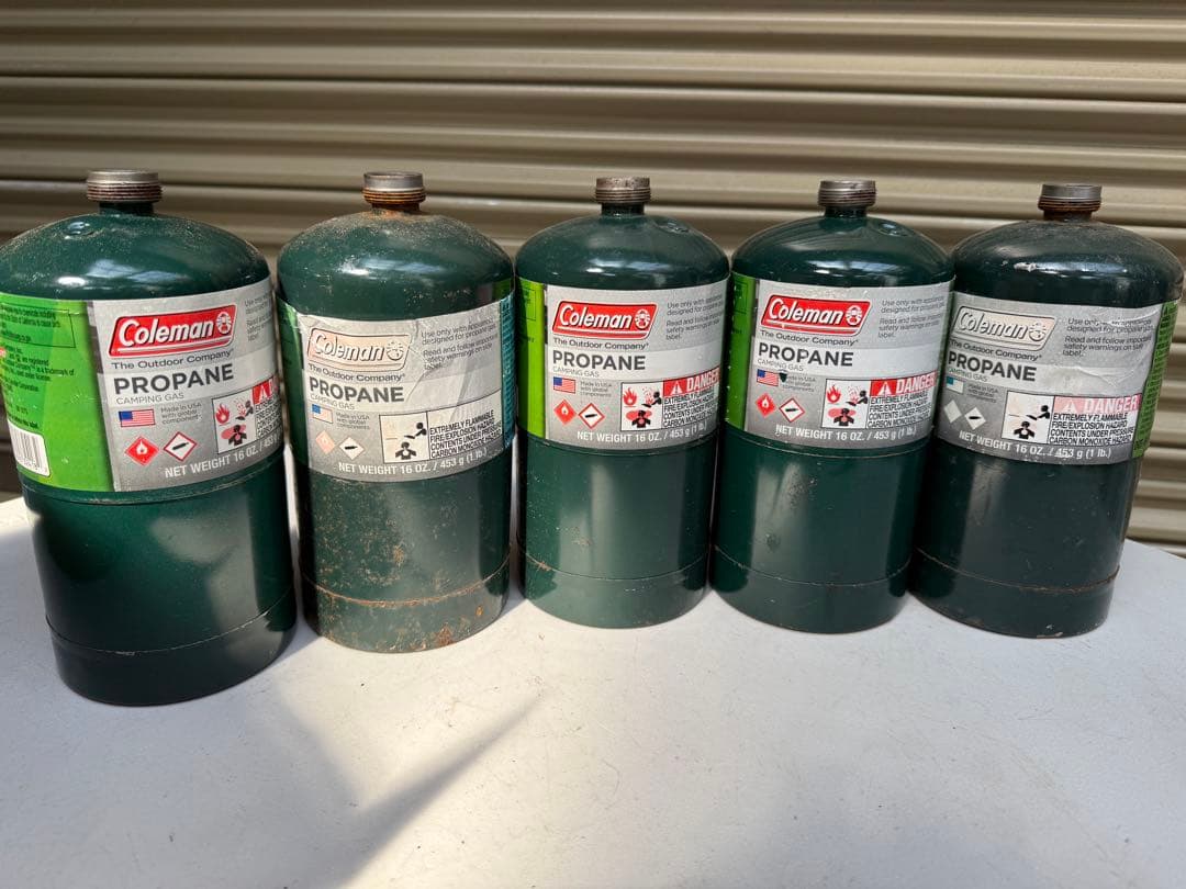プロパンガス US コールマン coleman ガス缶　満タン　5個セット