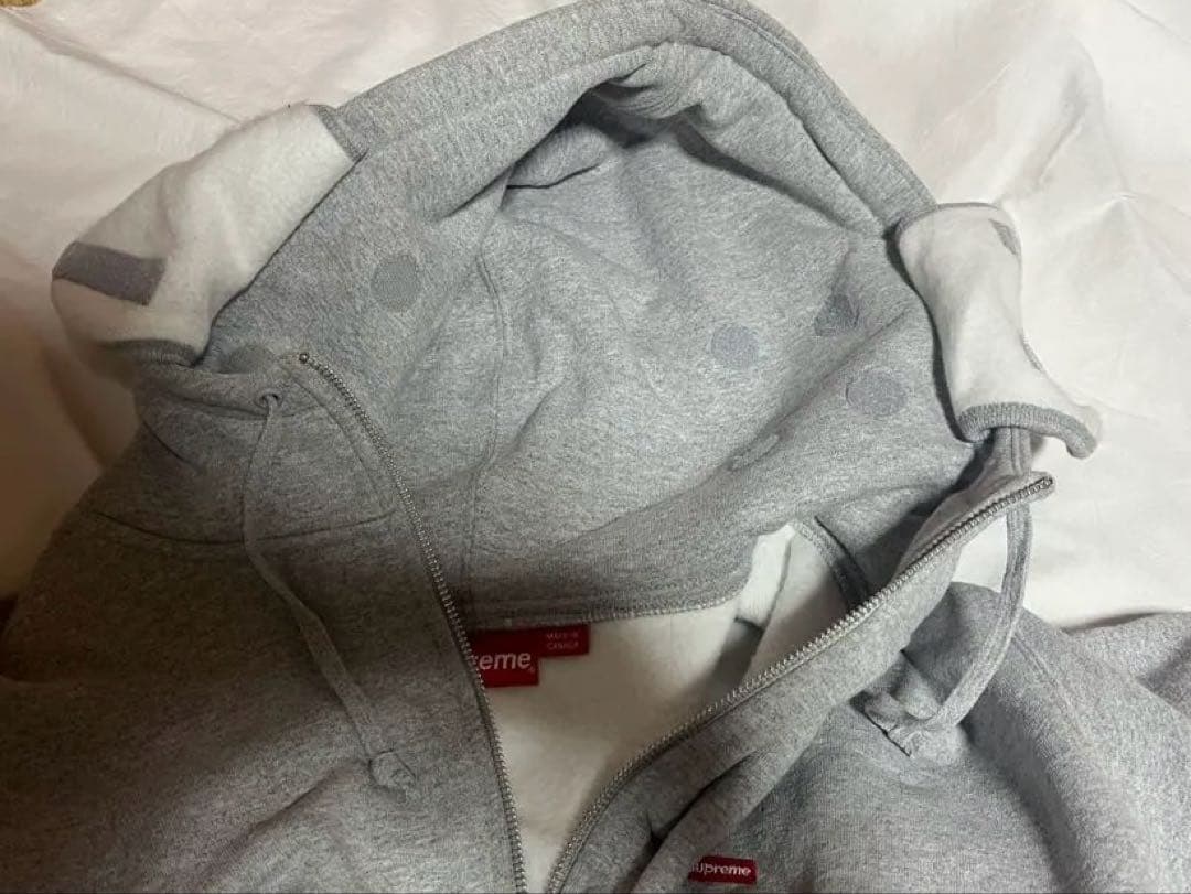 Supreme パーカー　フルジップ　L グレー