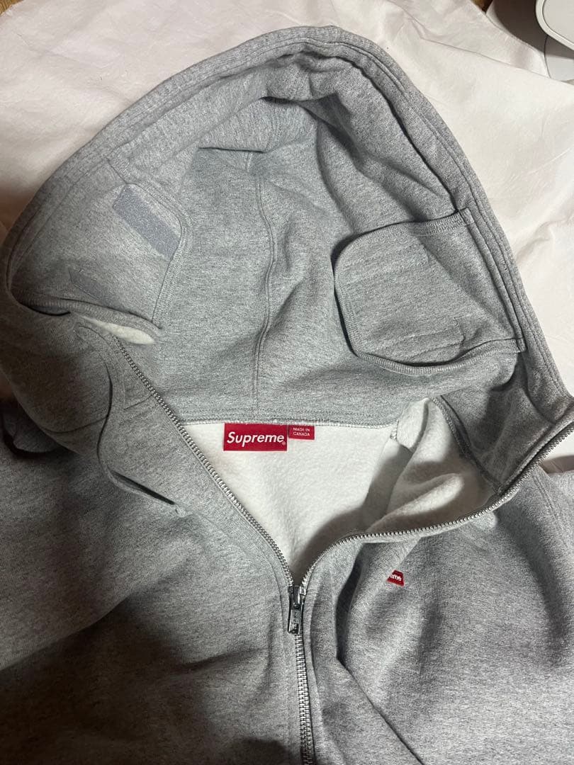 Supreme パーカー　フルジップ　L グレー