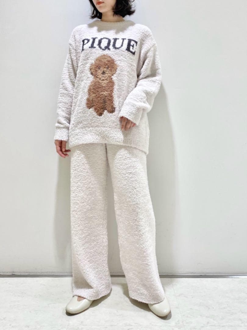 新品未開封 ジェラートピケ トイプードル プルオーバー&ロングパンツ 上下セット