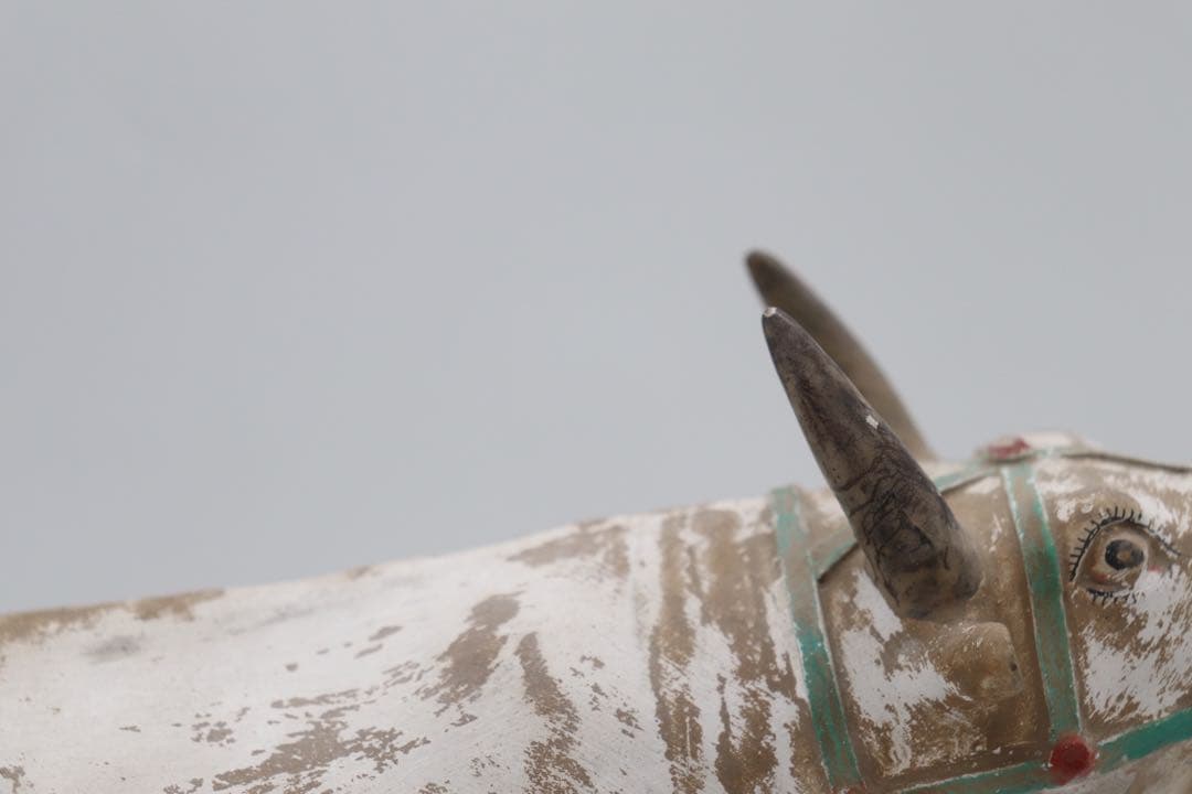 中国　漢時代　加彩陶器　牛　送料込み1218