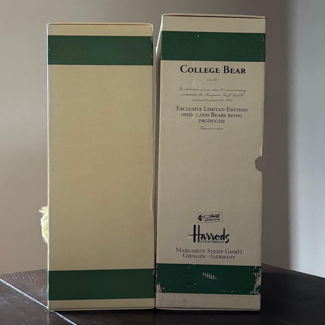 Steiffシュタイフ 英国ハロッズ限定カレッジベア1996 テディベア