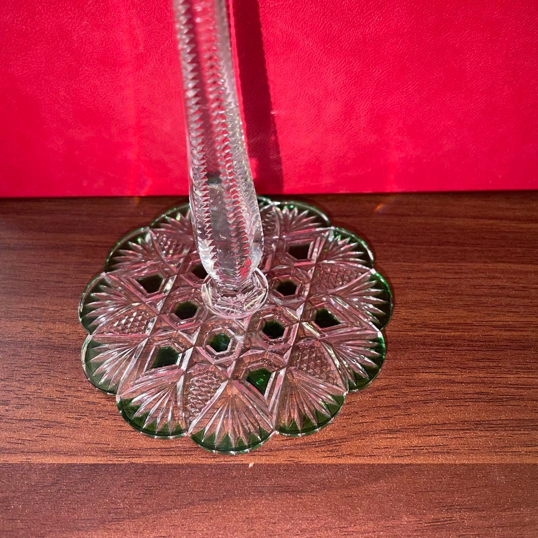 Baccarat バカラ ツァー グラス ワイングラス グリーン 27㎝ 箱付