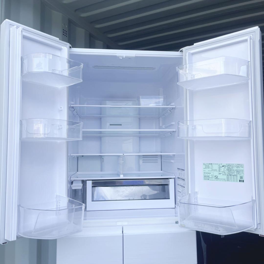 取付無料！最新2025年製日立まるごとチルドおしゃれホワイト6ドア冷蔵庫！洗濯機