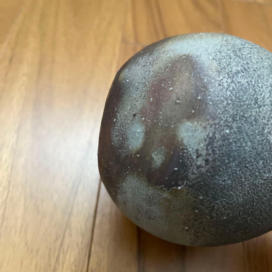 人間国宝 伊勢崎淳 備前焼き 花入れ 花瓶 箱あり 陶印あり お正月 人間
