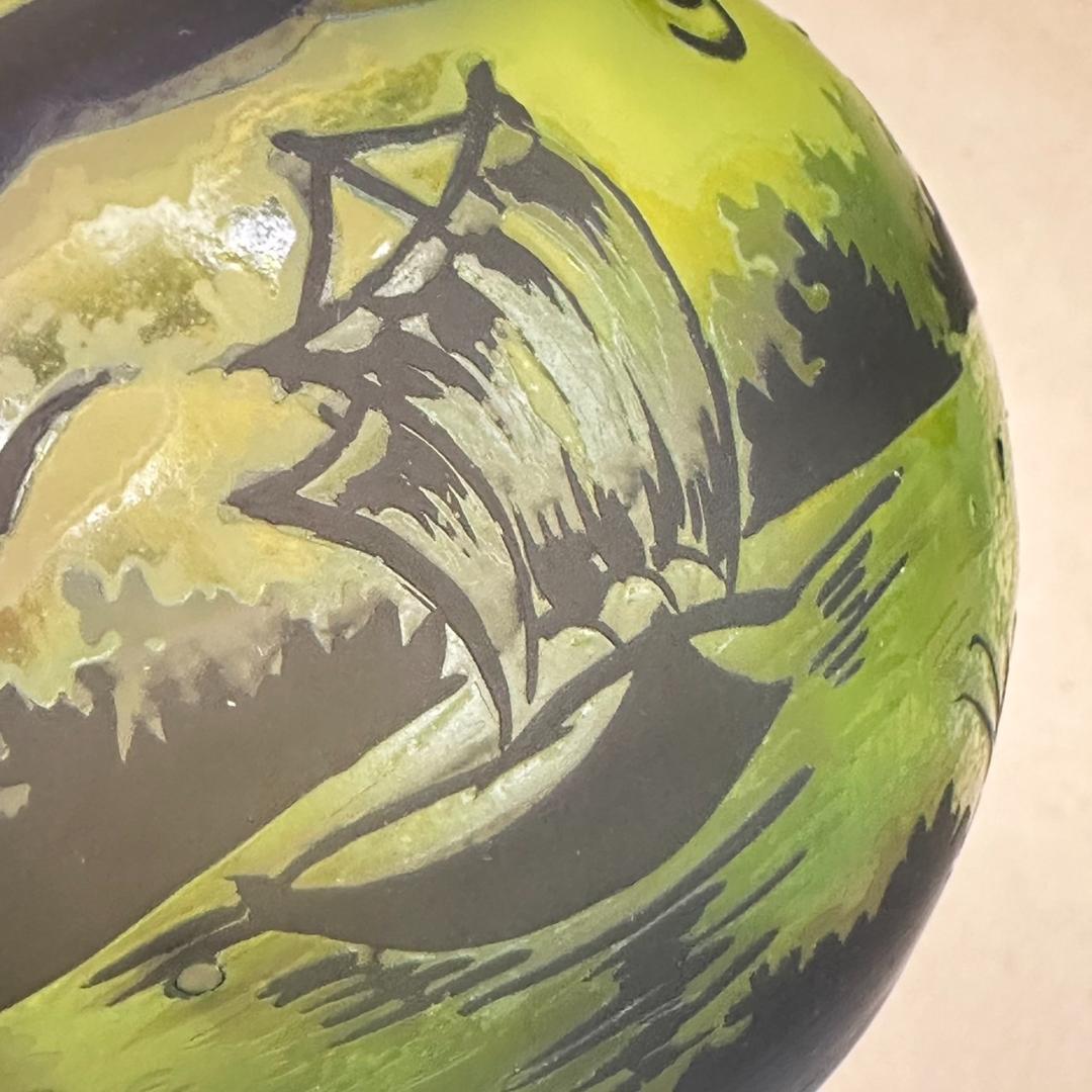 エミールガレ ボンボニエール カメオ彫り 被せガラス 高さ8cm - メルカリ