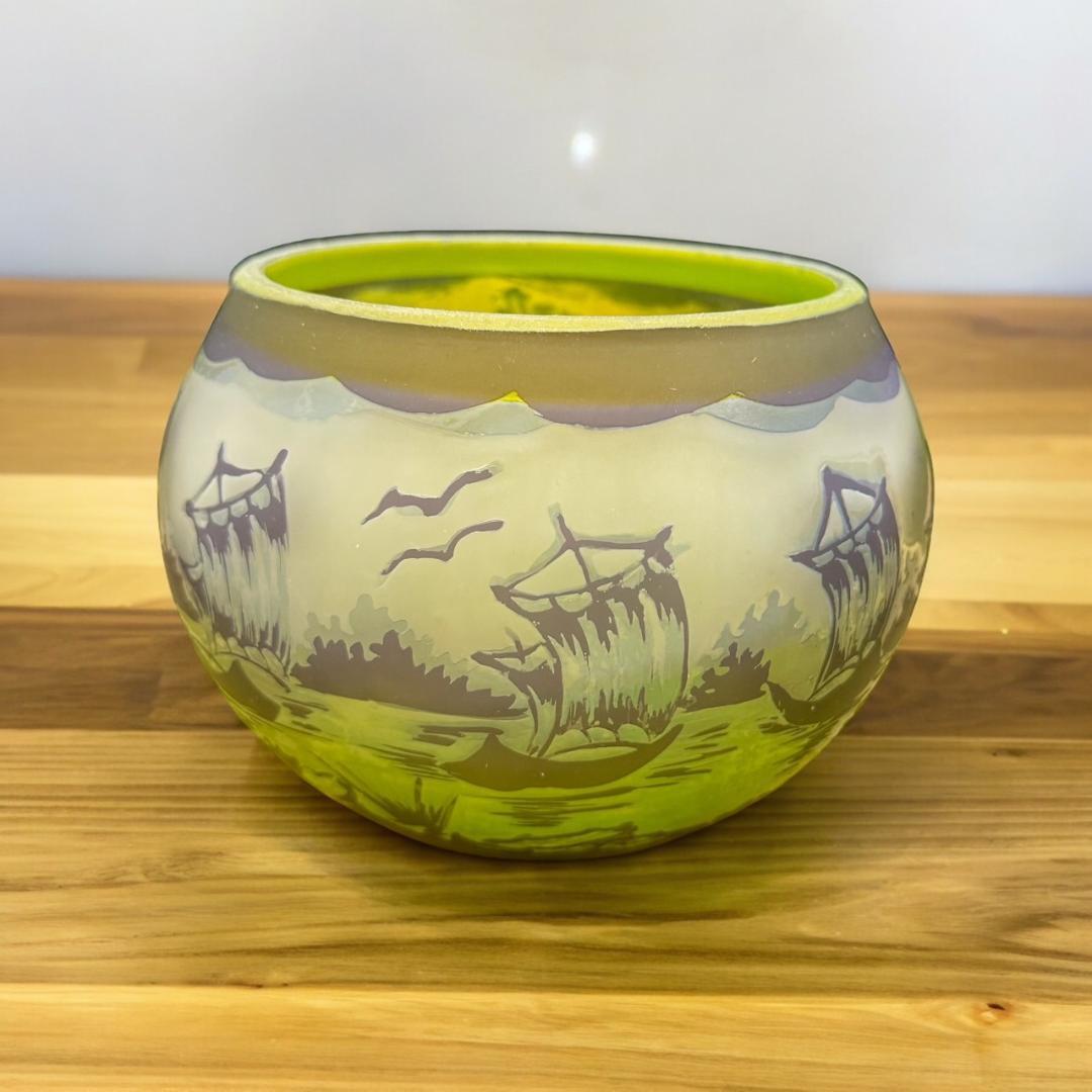 エミールガレ ボンボニエール カメオ彫り 被せガラス 高さ8cm - メルカリ