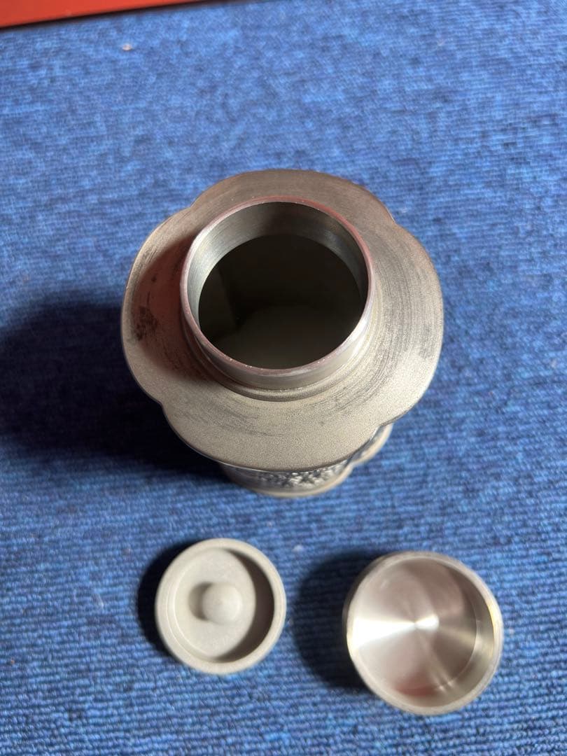 1076 ロイヤルセランゴール　ピューター　錫　茶筒