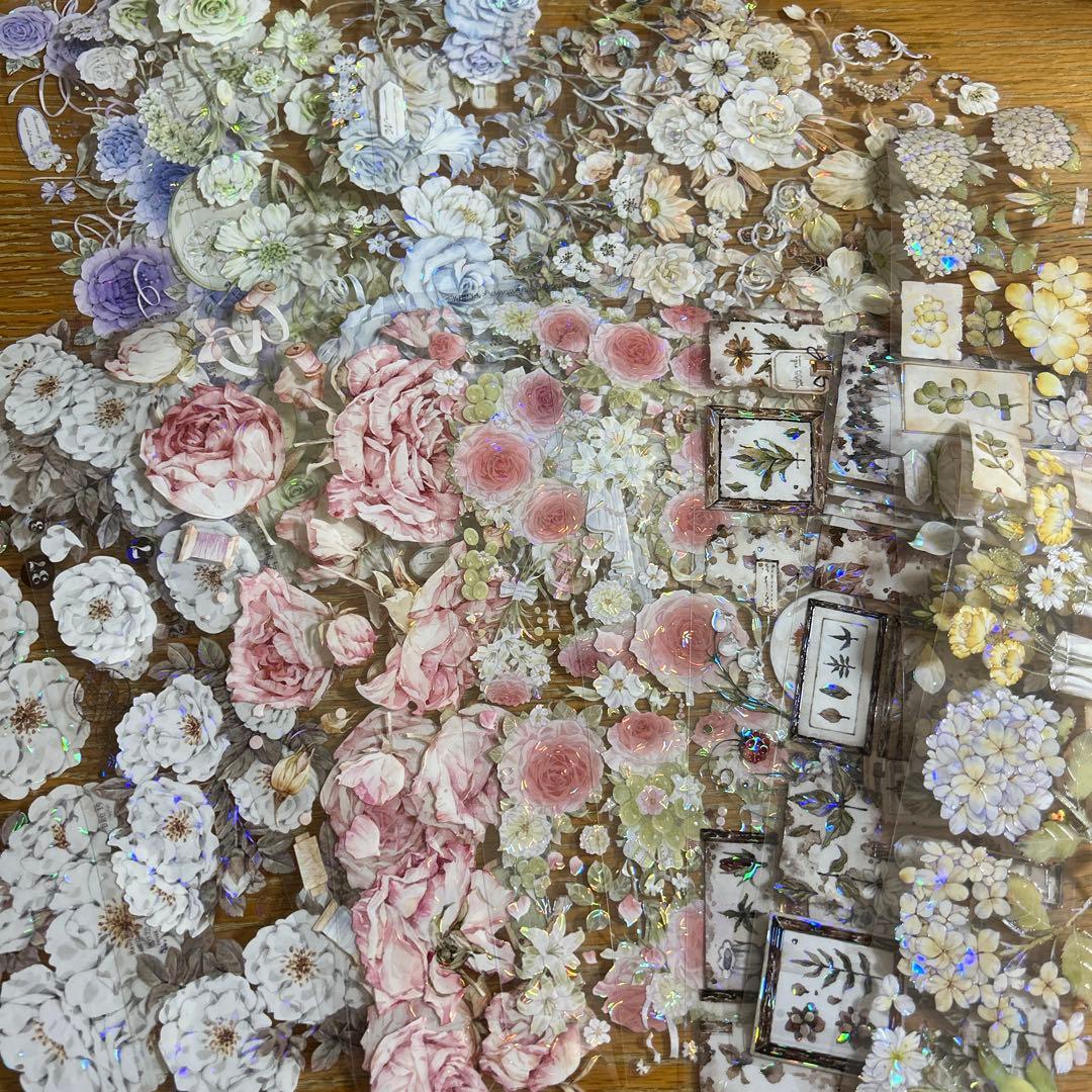 〜専用〜台湾マステ♡PET素材 ボタニカル系50シート切り売り・B