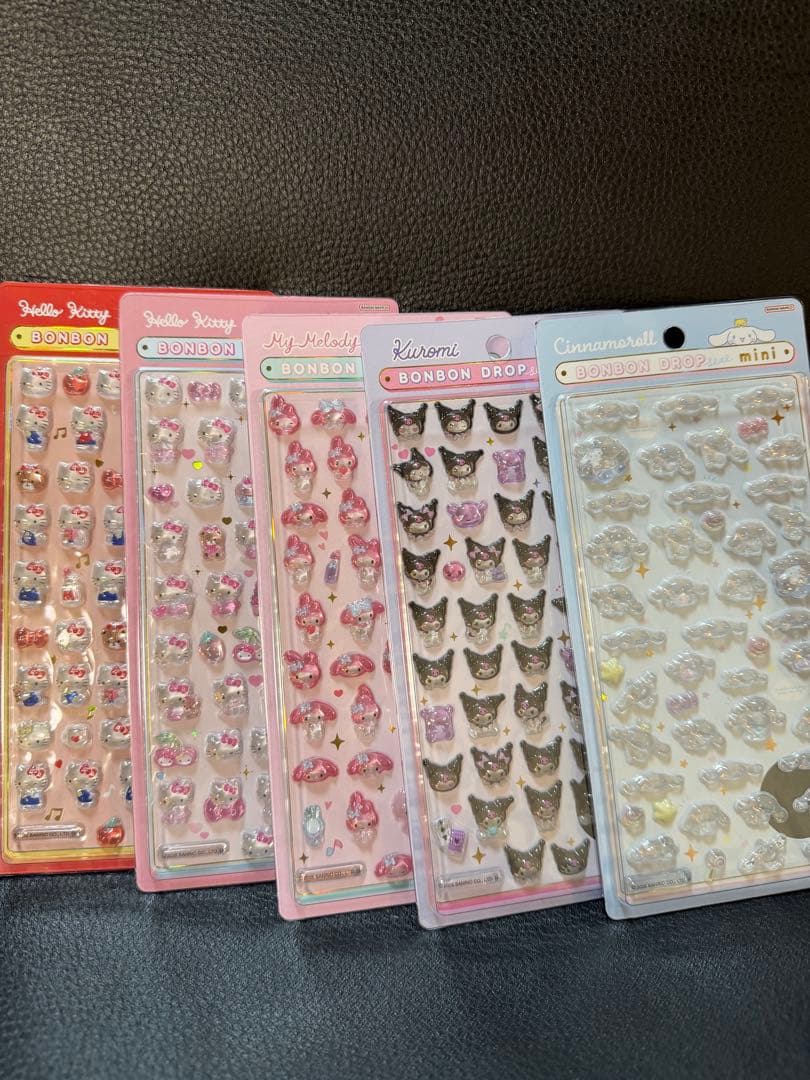 正規品 サンリオ ミニ ボンボンドロップシール 5枚セット 韓国